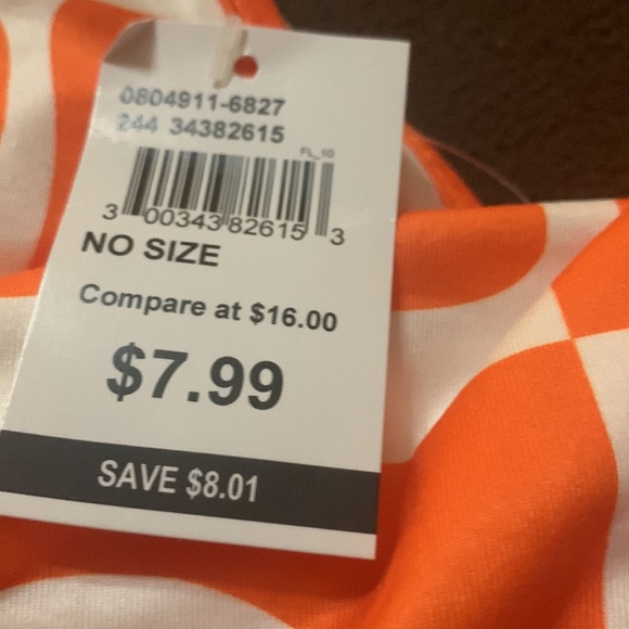 NWT orange and white shirt sleeve top says love size small - Picture 6 of 6